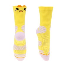 Anti-slip anti-friction cycling socks one size yellow for