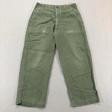 Vintage 60s Military OG 107 Pants Sateen Trousers 34x29 32x26 Bakers Fatigues