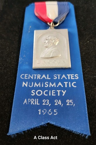 Insignia de la Convención de la Sociedad Numismática de los Estados Centrales CSNS 1965. Lincoln. B2067