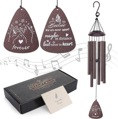 Bestie Gifts for Women 32 Inch Bronze Wind Chimes Friendship Gifts for  Friends