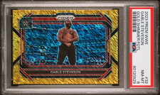 2023 Prizm WWE Gable Steveson Gold Shimmer FOTL /5 #32 PSA 8