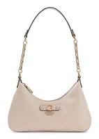 Guess Dita Shoulder Bag Schultertasche Tasche Light Taupe Logo Creme Neu