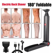 Electric Back Shaver For Men Long Handle Body Hair Removal Facial Razor Trimmer