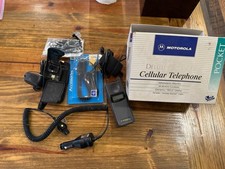 Vintage Motorola MicroTAC Classic Flip phone original ps lagging and accessories