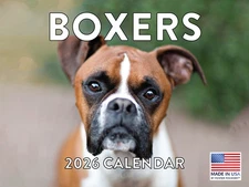 Boxer Calendar 2026 Boxer Dog Gifts Monthly Wall Calender 12 Month 12x18