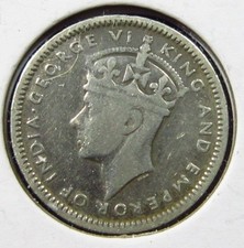 British Honduras Belize 10 Cents 1943 Silver George VI i3463 World Coin