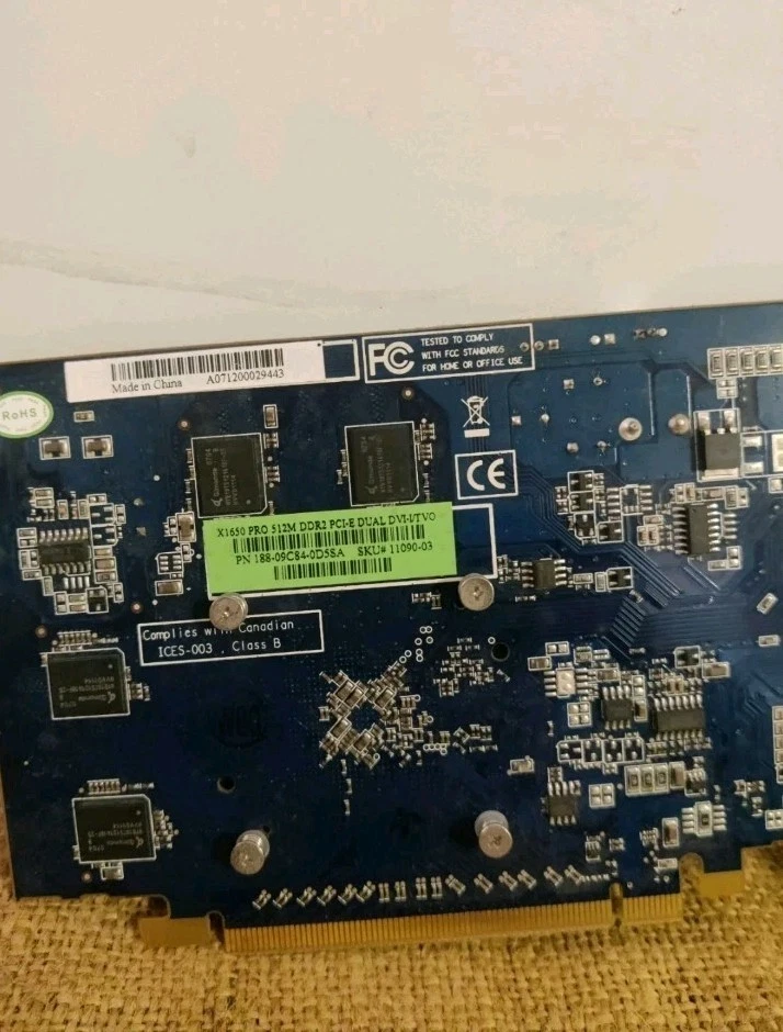ATI Sapphire X1650 Pro DDR2 512 MB Scheda Video PCI-E DUAL DVI-I/TVO ✅Retrò Game - Immagine 3 di 3