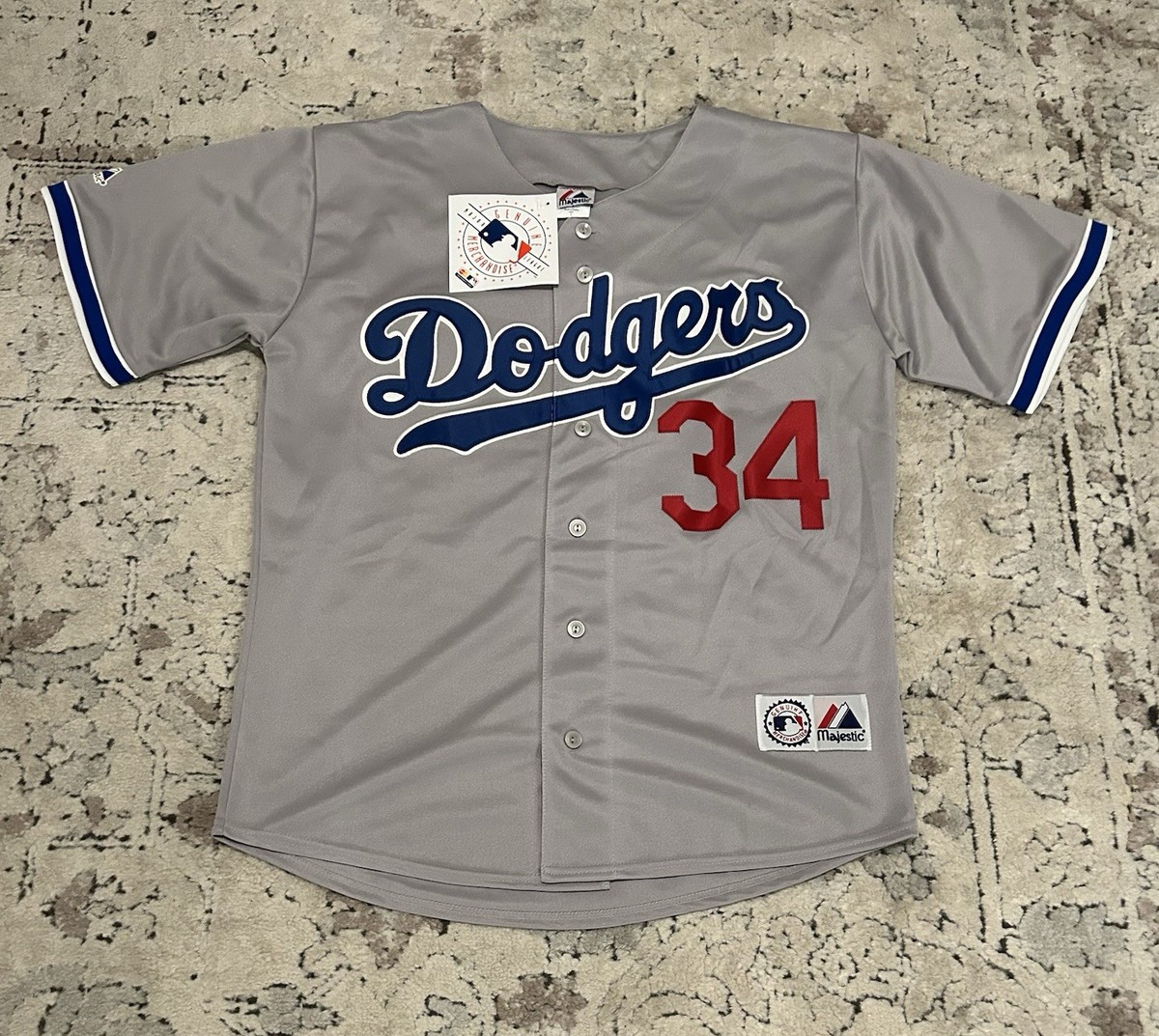 Majestic Authentic LA Dodgers Fernando Valenzuela #34 MLB Jersey