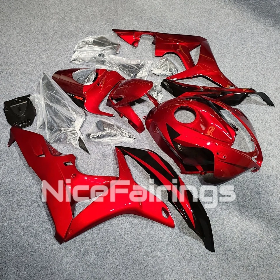 Carenados de repuesto para Honda CBR600RR 2007 2008 carenados de motocicleta rojo caramelo Foto 3 de 4