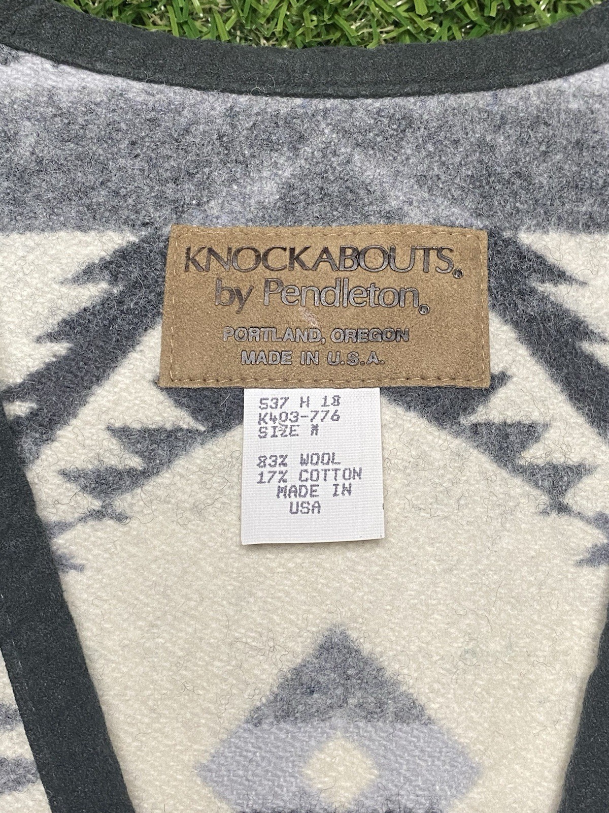 KNOCKABOUTS PENDLETON Wool Blend Gray Aztec South… - image 3