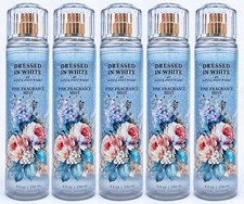 5 Bath  Body Works DRESSED IN WHITE Fragrance Mist Body Spray 8 oz