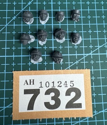 10 Les Grognards Heads Helmet Militarum Wargames Atlantic 40K Bits Praetorian