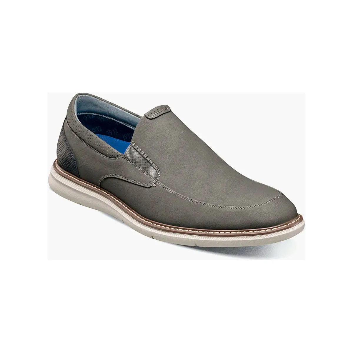 Nunn Bush Chase Casual Moc Toe Slip-On Walking Shoes Gray 85106-020 16190₽