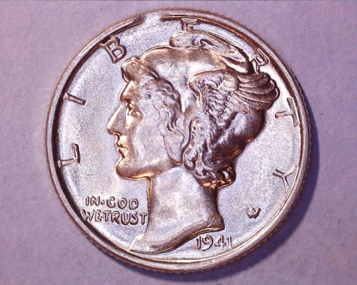 1941  Mercury Head Silver Dime ~ AU++ **128-6B