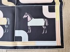 Auth. Hermès Silk Scarf 45 Gavroche GARDE ROBE POP Horse Noir / Rose — photo 3