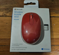 BRAND NEW Microsoft 1850 RED Wireless USB Optical Mouse