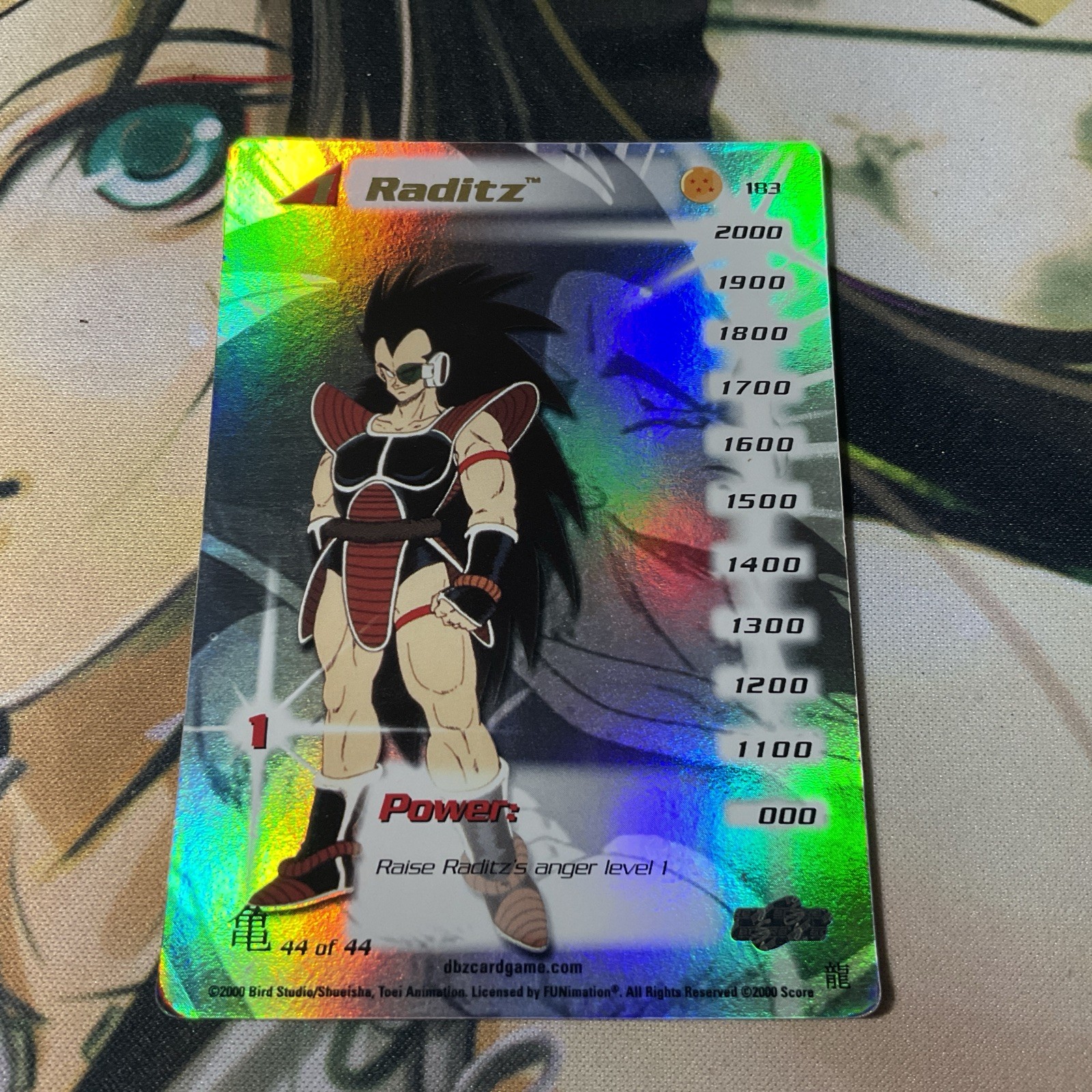 2000. Raditz Dragon Ball Z TCG  #44/44 Ultra Rare Foil
