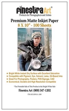 8" x 10" Premium Arctic Matte Inkjet Photo Paper - 100 Sheets.