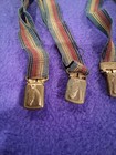 Original Vintage Childs  Rainbow Suspenders Horse Head  Clips Rough Condition — photo 2