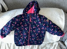 OshKosh B  gosh Toddler Girl  s Light Weight Hooded Cherry Jacket Size 18 months