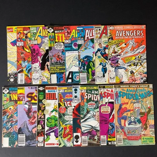 MARVEL Bronze Age Lot AMAZING SPIDERMAN Moon Knight AVENGERS XMen MIXED COND