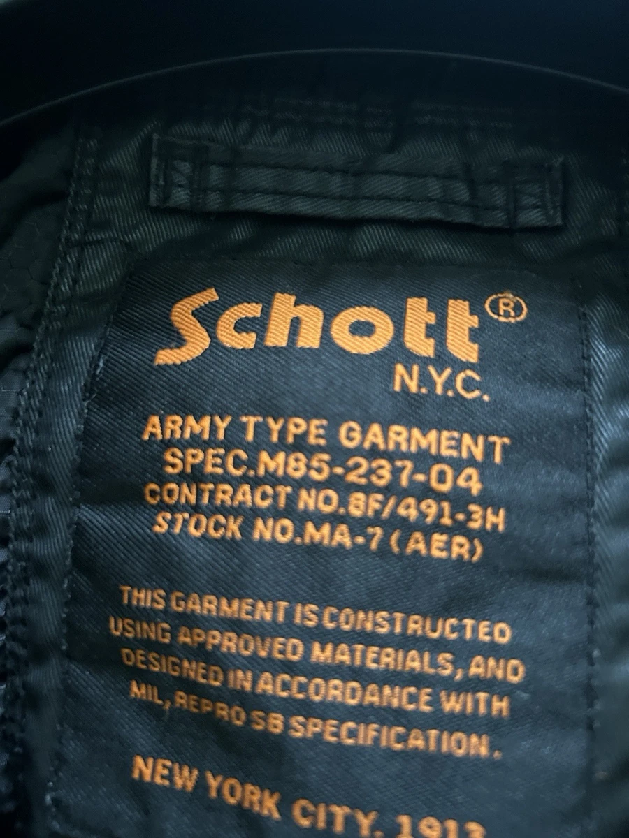 Chaqueta estilo militar Schott algodón encerado talla M