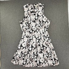 Forever 21 A-Line Dress Floral medium Zipper fit & Flare Mini Lined Sleeveless