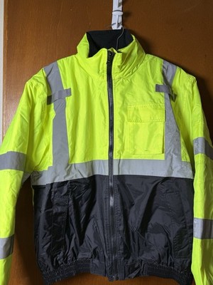 Body Guard Safety Gear Neon Jacket Coat Hi Visibility Class 3 Mens Large