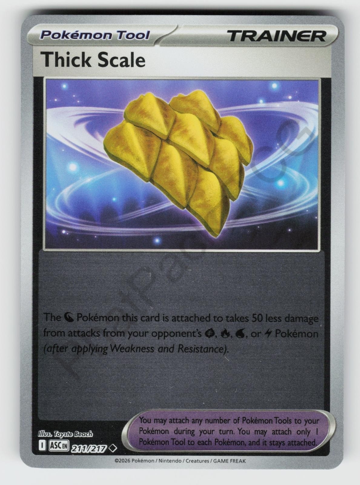 Thick Scale 211/217 Ascended Heroes UC Reverse Holo NM/M Pokemon