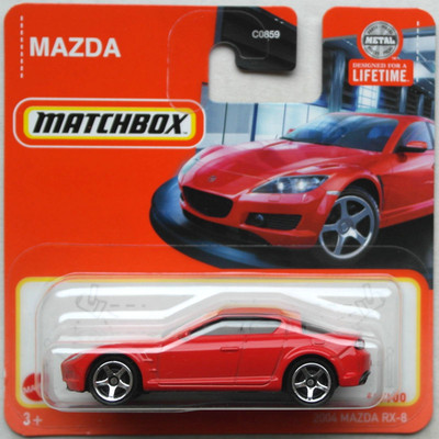 Matchbox 2004 Mazda RX-8 rot Neu/OVP MBX Sportwagen Auto Car Mattel red rosso 04