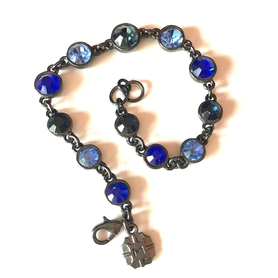 Pulsera Tenis MONET Mixto Tono Azul Estrás Foto 2 de 4