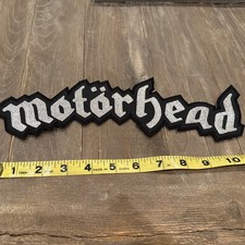 Motorhead Back Patch Custom Embroidered Shimmery Logo