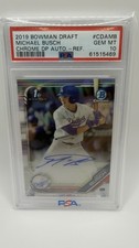 Topps 2019 Bowman Draft Michael Busch Auto Refractor /499 PSA 10 CDA-MB