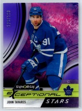 2021 UD Synergy John Tavares #ES-TA Exceptional Stars Purple /199 Maple Leafs