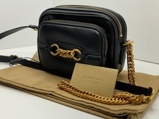 vintage check link crossbody camera bag