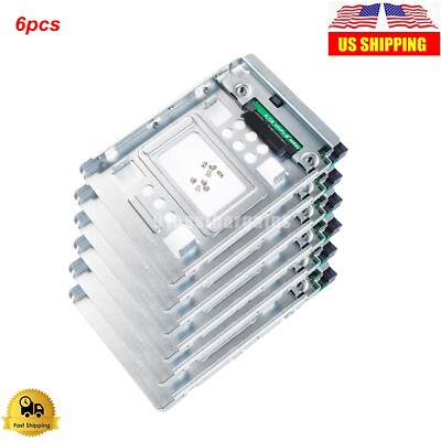 6X 2.5'' SAS/SATA/SSD to 3.5'' Adapter Tray Converter HDD Caddy Bracket 654540-001
