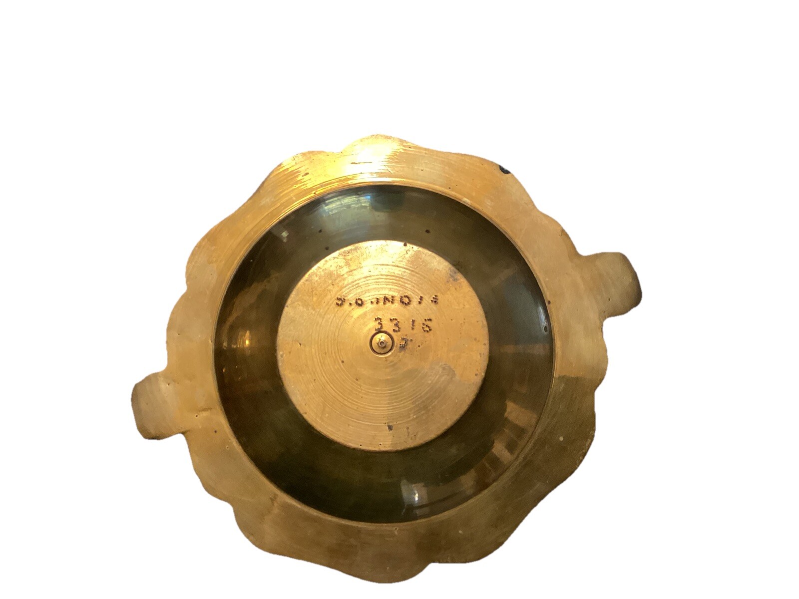 Beautiful Brass Cigarette Ashtray Flowers And Leaves Motif Made India Vintage