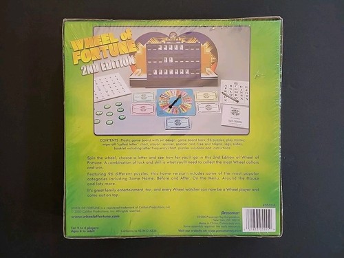 Gioco da tavolo Wheel of Fortune 2a edizione gioco classico 2005 Pressman NUOVO SIGILLATO - Foto 2 di 6