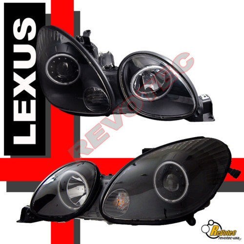 Black G3 Super Bright Halo Projector Headlights For 98-05 Lexus GS300 GS400 - Picture 1 of 9