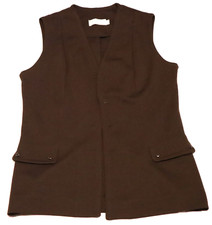 Vintage 1970s CATALINA womens brown vest jacket size 13/14 USA 