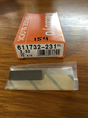 New Mitutoyo 2.32mm Steel Gauge Block,    Grade FS 2/D
