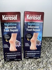 2 Kerasal Nighttime Intensive Foot Repair Skin Healing Ointment for Cracked Heel