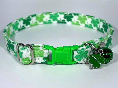 Cat Collar- ''Four-Leaf Clover  Adjustable Breakaway Safety Quick-Release Collar