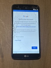 LG LS777 Stylo 3 - 16GB - Black Sprint Smartphone - CRACKED SCREEN - FRP