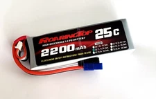 RoaringTop LiPo Battery 25C 2200mAh 3S 11.1V with EC3 Plug
