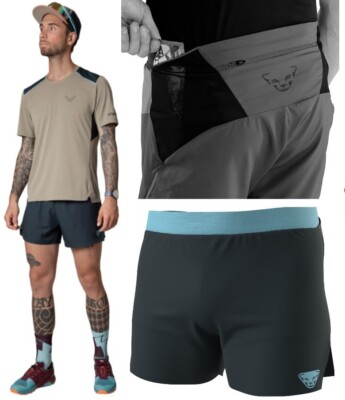 DYNAFIT sky trail run shorts 4'' ultralight quick dry breathable mesh liner men L
