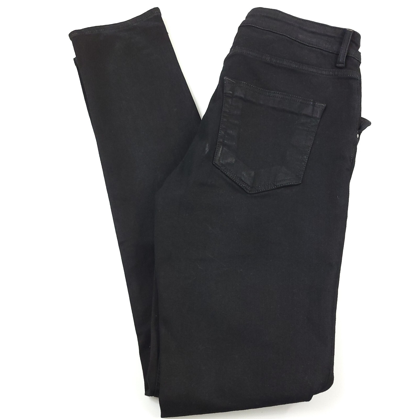 $705 DRKSHDW Rick Owens Tyrone Cut Wax Denim Jeans in Black Mens