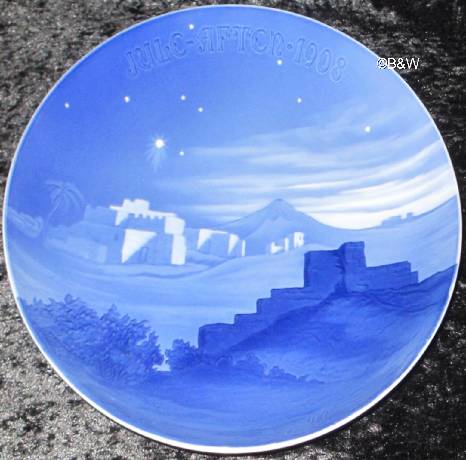 Details zu 1908 BING & GRONDAHL / ROYAL COPENHAGEN WEIHNACHTSTELLER Ø 32,7 CM TOP 1. WAHL Günstigstes Günstigstes