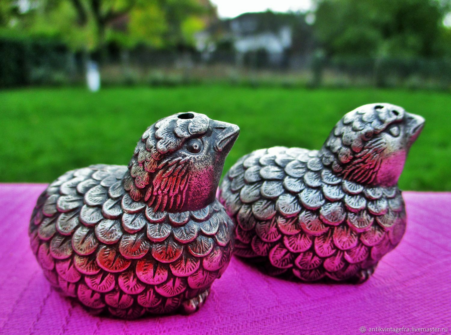 Ensemble vintage pour sel et poivre Oiseaux Art Déco pour vos repas de famille et brunchs rétro