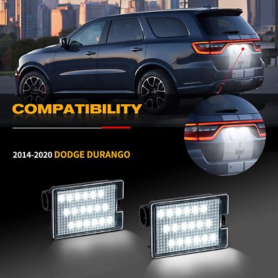 1 Paar 6000K Weiß LED Kennzeichenleuchte passt für Dodge Durango 2014-2021~
